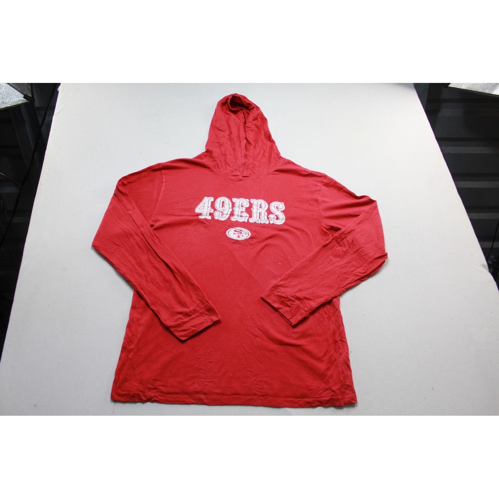 NFL San Francisco 49ers Hoodie Mens Large Red Excellent Long Sleeve T-Shirt